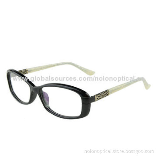 Optical Frame with Metal Hollow Decoration
